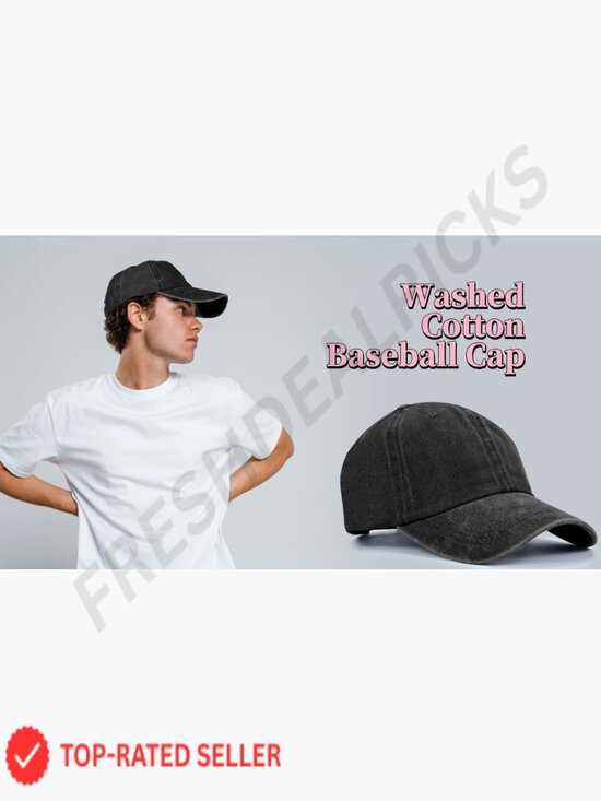 Unisex Vintage Washed Distressed Baseball Cap, Retro Adjustable Dad Hat for Men main image 5